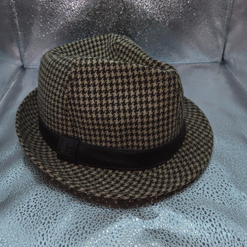 London Fog  Brown Tweed Fedora Hat - Size S/M